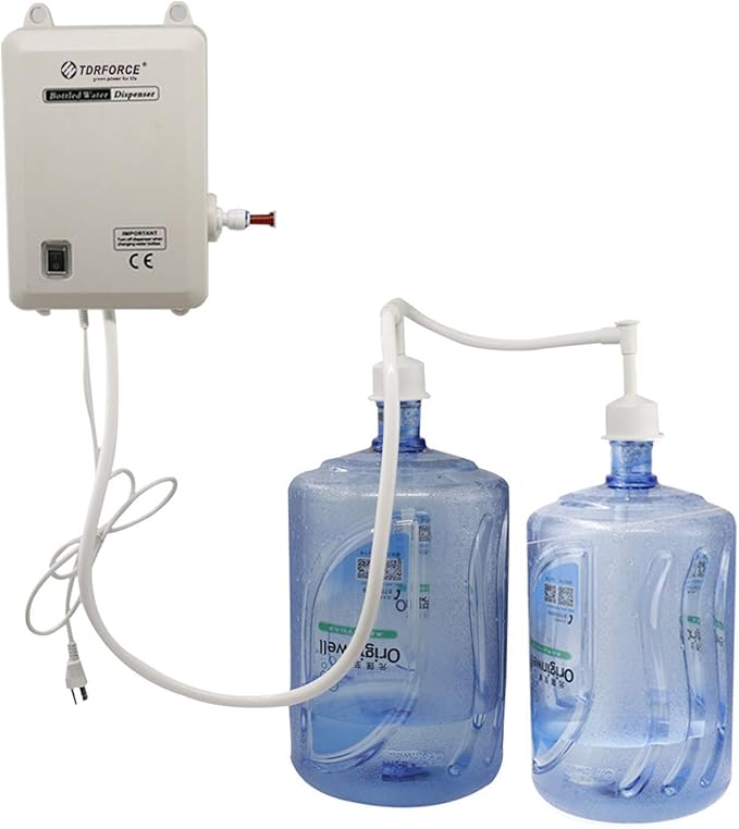TDRFORCE 5 Gallon Water Jug Dispenser Pump Automatic Water Dispenser Bottled Water Dispensing Pump System Bottled Water Machine Drinking 5 Gallon Fridge Ice Maker