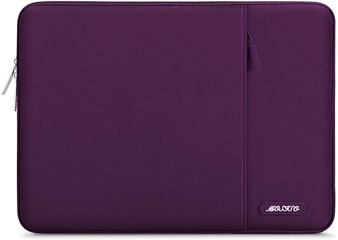 MOSISO Laptop Case 13 inch, 13 inch Laptop Sleeve Compatible with MacBook Air M4 M3 M2 M1 2025-2018 / Pro M2 M1 2025-2016, Polyester Vertical Computer Sleeve Bag with Pocket, Magenta Purple