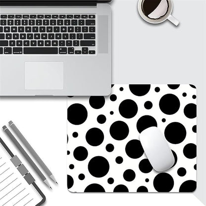 Square Mouse Pad Wave Dot Pattern, Personalized Premium-Textured Custom Mouse Mat Design, Washable Mousepad Cloth, Non-Slip Rubber Base Computer Mouse Pads for Wireless Mouse