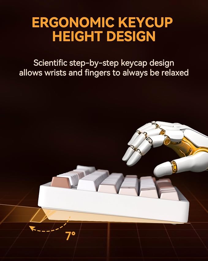 LEOBOG HI75CPro Mechanical Keyboards, RGB Backlit Tri-Mode BT5.0/2.4GHz/USB-C Gaming Keyboard, Hot Swappable Creamy Keyboard with PBT Keycaps for PC/Windows/iOS/Andriod - Turquoise Switch, Brown