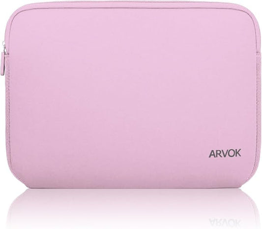 Arvok 13 13.3 14 Inch Laptop Sleeve Case for MacBook Pro/MacBook Air 13-14 inch, Water-Resistant Notebook Chromebook Computer Pouch, Carrying Bag Cover for HP/Dell/Lenovo/Asus/Acer, Pink