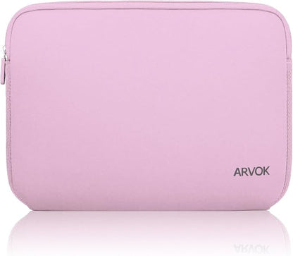 Arvok 11 11.6 12 Inch Laptop Sleeve Case for MacBook Air 12, Water-Resistant Neoprene Notebook Computer Tablet Sleeve, Carrying Bag Cover for Chromebook/HP/Dell/Lenovo/Asus/Acer, Pink