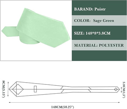 Men's Ties Solid Pure Color 3.15" (8CM) Necktie Plain Formal Business Wedding Black Ties For Men