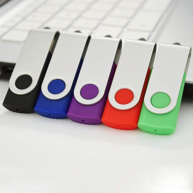 KOOTION 5 Pack 4GB USB Flash Drive Thumb Drive USB Drive 4 GB Jump Drive Memory Stick Pen Drive(5 Colors: Black Blue Green Purple Red)