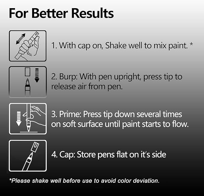 Green Marker Paint Pens - 6 Pack Acrylic Green Permanent Marker, 0.7mm Extra Fine Tip Paint Pen for Art Projects, Drawing, Rock Painting, Stone, Ceramic, Glass, Wood, Plastic, Metal, Canvas DIY Crafts