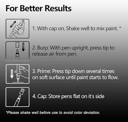 Orange Marker Paint Pens - 6 Pack Acrylic Orange Permanent Marker, 0.7mm Extra Fine Tip Paint Pen for Art Projects, Drawing, Rock Painting, Ceramic, Glass, Wood, Plastic, Metal, Canvas DIY Crafts