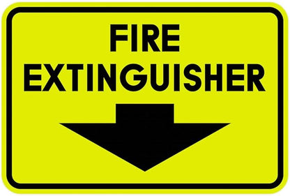 Signs ByLITA Classic Framed Fire Extinguisher (Yellow/Black) - Medium