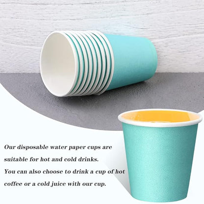 300 Pack 3 oz Paper Cups, Bathroom Cups Disposable,Moushwash Cup Small Snack Cup for Water, Juice, Candy Ideal for Party Bathroom and Office (Blue)