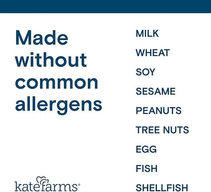 KATE FARMS Organic 1.0 Sole-Source Nutrition Shake, Plain, 16g Protein, 27 Vitamins and Minerals, Meal Replacement, Protein Shake, 11 oz (12 Pack)