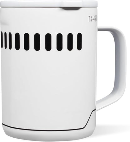 Corkcicle Classic Coffee Mug - Triple Insulated Stainless Steel for Travel - Shatter-Proof Lid - Keeps Drink Hot Over 3 Hours - Holiday Mug Gift - Great for Gifting Warmth - 16 oz - Stormtrooper