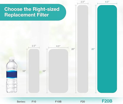 SimPure 20 x 4.5 inch 5 Micron Big Whole House Water Filter | CTO Activated Carbon Filter Replacement Cartridge Coconut shell Charcoal Filter | Matches DB20P, FC25B, CTO20BB (2 Pack)