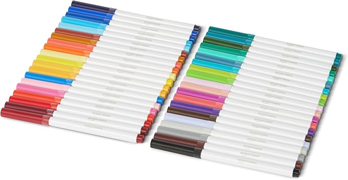 Amazon Basics Super Tip 40 Colors Washable Markers, Pack of 40, Multicolored