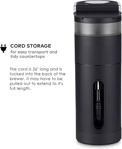 KeurigK Mini Single Serve KCup Pod Coffee Maker, 6 to 12oz Brew size, with Cord Storage, Perfect for Small Spaces, Black