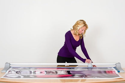 Dahle 472 Premium Rolling Trimmer, 72" Cut Length, 12 Sheet Capacity, Self-Sharpening, Automatic Clamp, German Engineered Paper Cutter