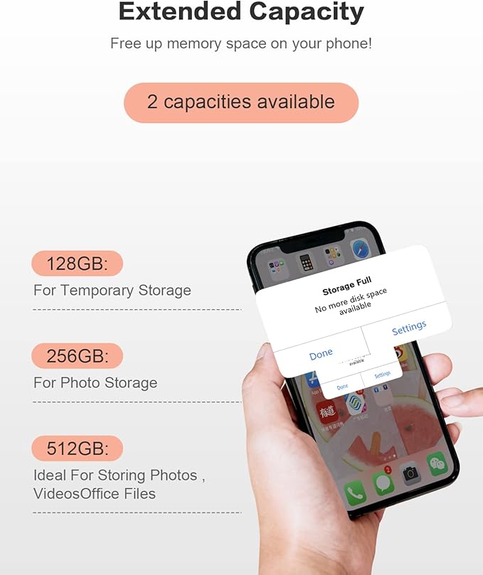 MFi Certified 512GB Flash Drives 3.0 High Speed 3ni1 USB Stick External Storage Compatible for iPhone/PC/iPad/Android/More Devices for Photos and Videos Transfer Storage Backup(512GB-Pink)