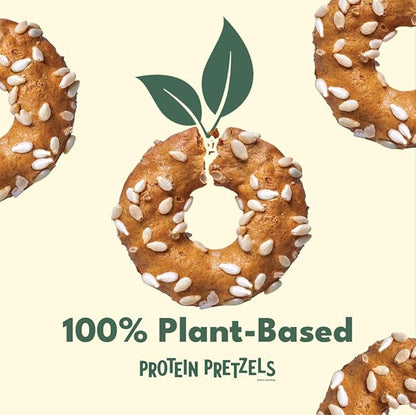 Crisp Power Protein Pretzels, Sesame, High Protein Vegan Keto Snack, 27 G Plant Based Protein, Low Carb Crunchy Pretzel Snacks, No Added Sugar, No Seed Oils, 1.75 oz Bags, 6 Pack