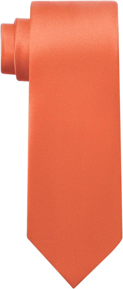 KOOELLE Men's Ties Solid Pure Color Plain Neckties Formal Black Ties For Men