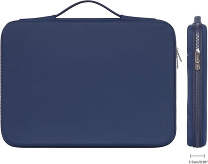 DOMISO 14 inch Laptop Sleeve with Handle Shockproof Computer Bag Waterproof EVA Protective Carrying Case for 14" HP Dell Asus Lenovo Laptop, Dark Blue