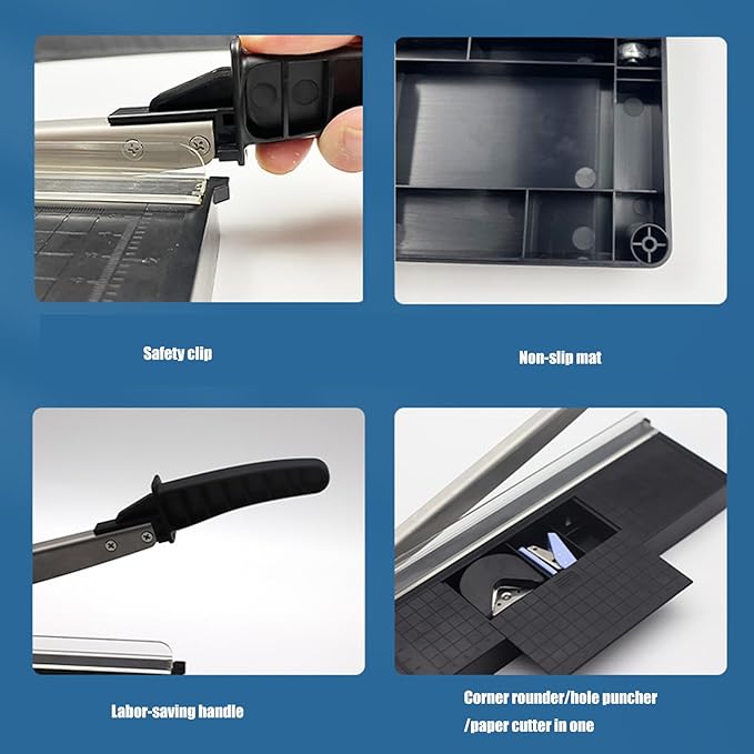 Multifunctional Paper Cutter with Accuracy Cutter 8 Sheets Photo Trimming Device for Office School and Home Use Office Paper Trimmer