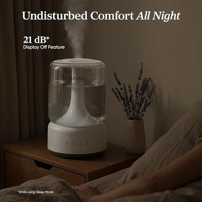 LEVOIT Humidifiers for Bedroom, 4.2L Top Fill for Large Room with 42H Runtime, Dishwasher Safe Design Easy to Clean, 21dB Quiet Cool Mist for Baby, Plants, Night Light, Essential Oil Diffuser, White