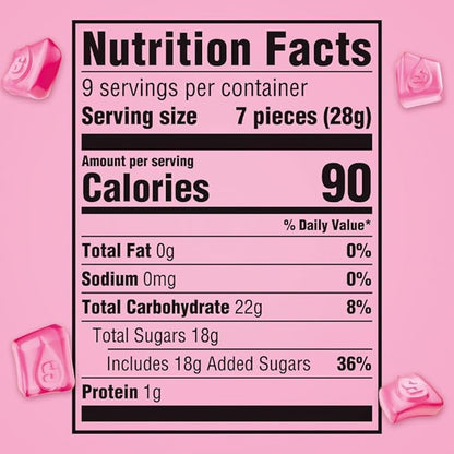 STARBURST Gummies All Pink Gummy Candy, Sharing Size, 9 oz Bag (Pack of 8)