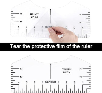 12pcs Tshirt Ruler Guide for Vinyl Alignment, T Shirt Measurement Accessories Tools for Cricut Heat Press & Cameo & HTV Transfer Vinyl, Stocking Stuffers Gifts for Women，Christmas Gifts for Mom