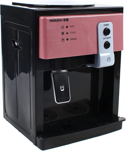 Water Dispenser Top Loading Countertop Water Cooler Dispenser with 3 Temperature Settings Desktop Electric Hot and Cold Dispenser for Home, Office, Dormitory (Rose Gold)