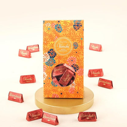 Venchi Gianduiotto Gianduia N.3 Chocolate 30-Piece Elegant Gift Box – Premium South America Cocoa Chocolate, Gianduia, Piedmont Hazelnuts & Raw Cane Sugar - Preservative & Gluten Free