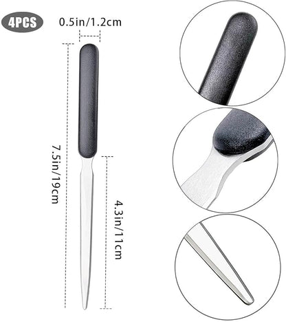 4Pcs Stainless Steel Letter Opener Knife, Lightweight Mail Slitters, Office & Home Use