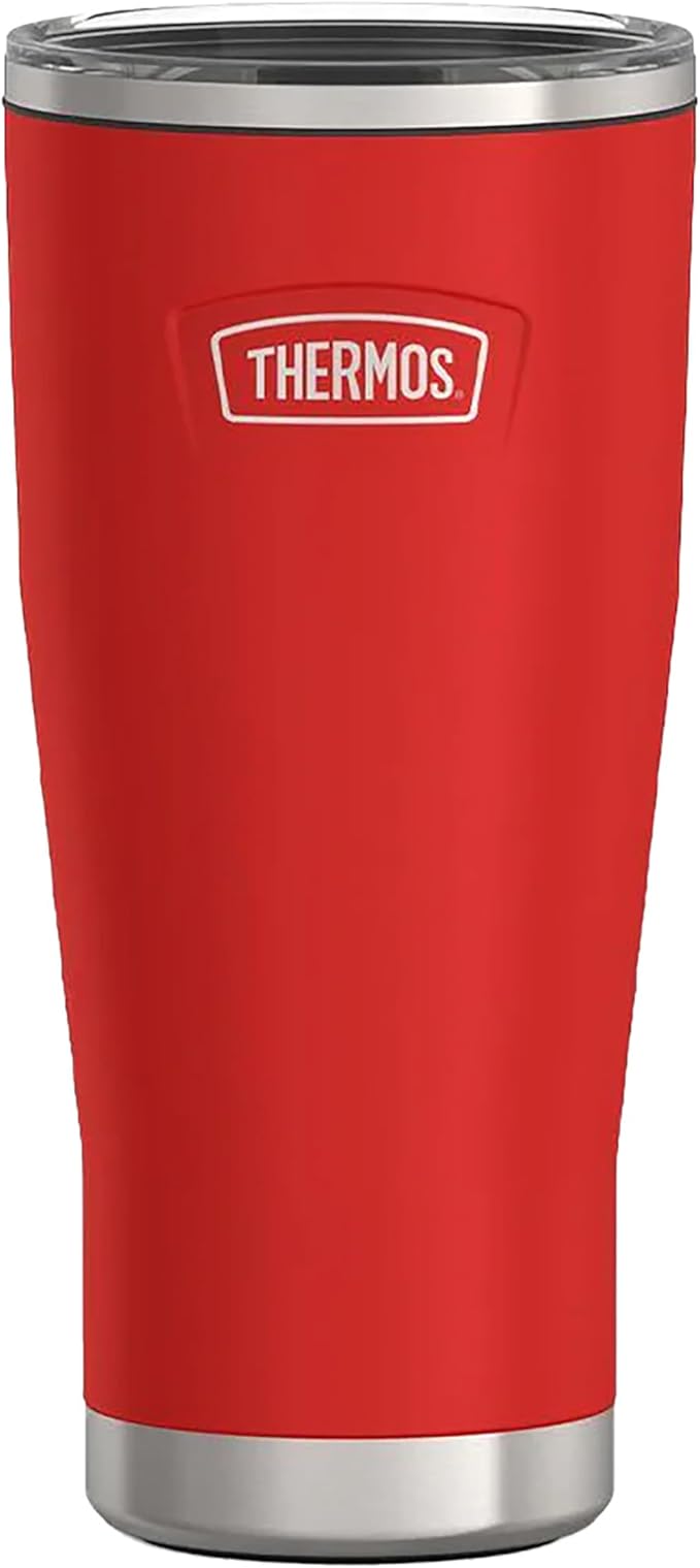 THERMOS ICON SERIES, Stainless Steel Tumbler with Slide Lock, 18 Ounce, Crimson