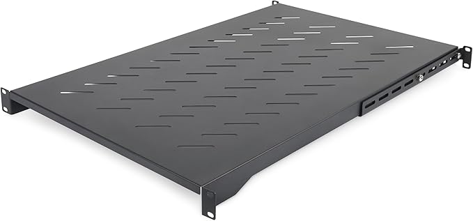 StarTech.com 1U 4-Post Server Rack Shelf, Vented, Adjustable Mounting Depth (28-34.4in/71.1-87.3cm), 150lb (68kg) Capacity