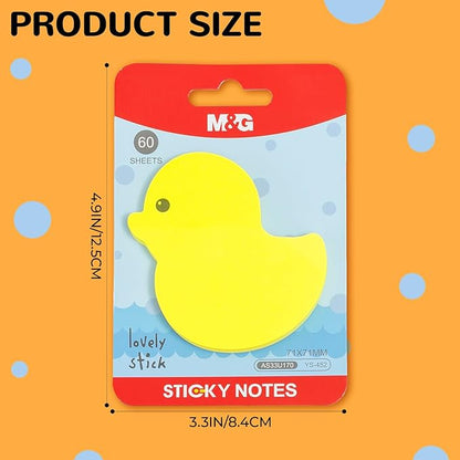 M&G 8 Pads Fun Shape Sticky Notes, 480 Sheets Cute Post-It Notes in Various Shapes, 60 Sheets/Pad, Self-Stick Memo Pads for Students, Office, Home (Duck, Heart, Star, Smile, Apple, Tree, Flower, Bear)
