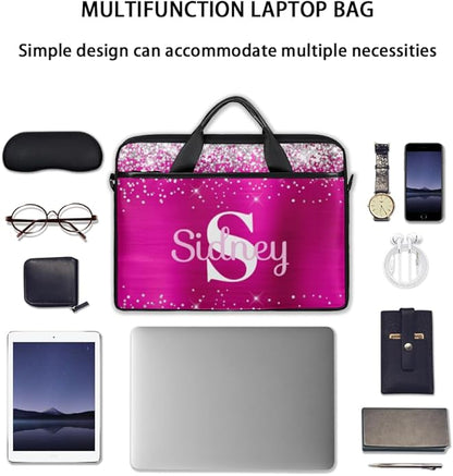 Custom-Laptop-Bag 15 Inch with Name Photo Personalized-Computer-Shoulder-Case Briefcases for Women Men Business