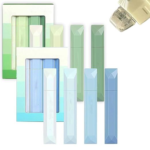 Double Sided Tape Pens, 2026 New Scrapbooking Double Sided Tape Roller, 4-Pack Smooth Craft Adhesive Glue Runner for Scrapbooking, Gift Wrapping, Photo Mounting, School Office & Crafts (BLUE+GREEN)