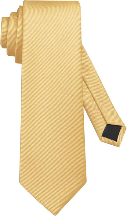 DecTwig Men's Ties Solid Color Formal Neckties 3.15" (8CM) Black Ties For Men
