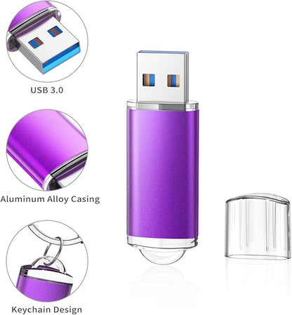 K&ZZ 32GB Flash Drive 10 Pack 32GB USB Drive Thumb Drive 32G 32 GB USB 3.0 Flash Drive USB Stick Zip Drives, Multicolored