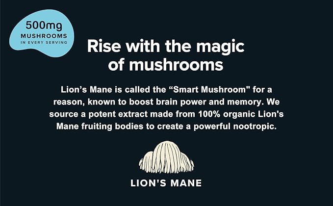Mushroom Overnight Oats Variety Pack (8 Pack) – Superfood Lions Mane Mushroom, Chia & Flax Seed - Organic Protein Oatmeal - High Fiber, Vegan, Gluten Free, Low Sugar - Easy Prep Plant Protein - Apple Cinnamon & Blueberry