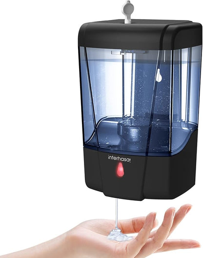interhasa! Soap Dispenser, Touchless Hand Sanitizer Dispenser Wall Mount Automatic Kitchen Soap Dispenser for Commercial Home, Office, 600ml/20oz Black