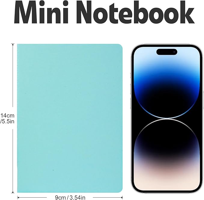 60 Pack Small Lined Notepads Bulk, Mini Journal Pocket Notebooks Set 3.5 Inch x 5.5 Inch, Colored Cover Notebook for Kids, 10 Colors 24 Sheets (48 Pages) for Traveler, Students, School Supplies