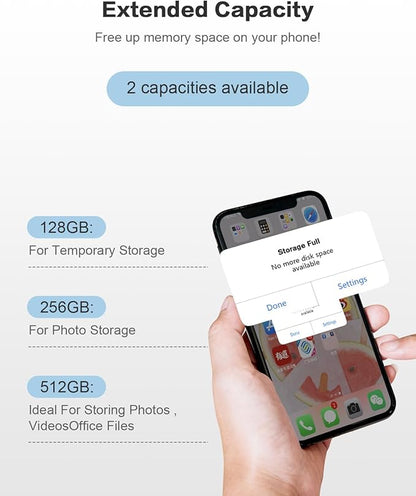 MFi Certified 512GB Flash Drives 3.0 High Speed 3ni1 USB Stick External Storage Compatible for iPhone/PC/iPad/Android/More Devices for Photos and Videos Transfer Storage Backup(512-Silver)
