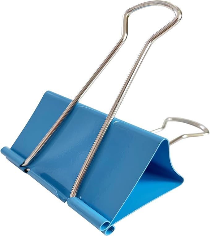 18PCS Jumbo Binder Clips 3 Inch, Blue, Binder Clips Extra Large Heavy Duty for Office Supplies