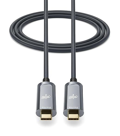 Fiber Optic USB C to USB C Cable(50ft),Slim Long Extension High Speed 10Gbps USB 3.2 Active Optical Compatible with Webcams,Cameras,AR/VR for Video Conference,Data Center