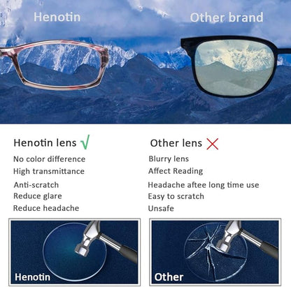 Henotin 5-Pack Reading Glasses Blue Light Blocking Anti Eyestrain Computer Reading Glasses for Women and Men Readers (5 Pairs Mix Color, 0.50)