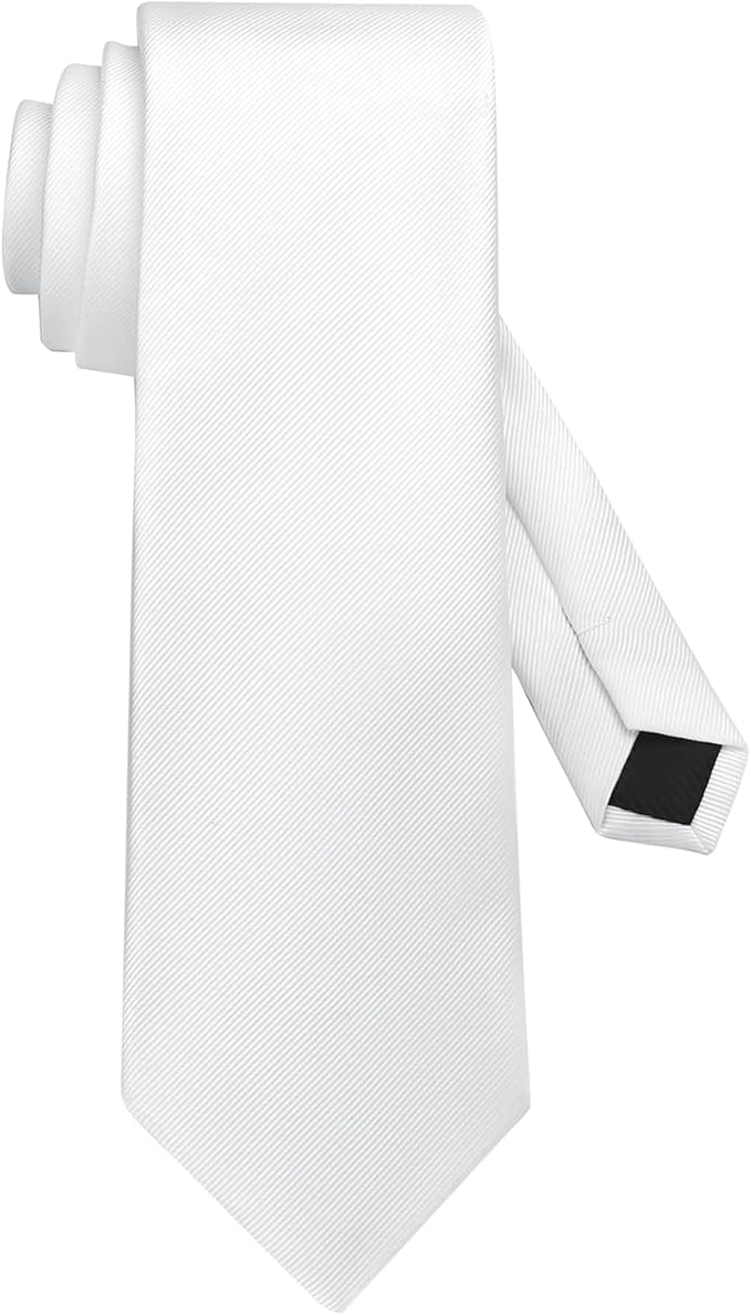 DecTwig Men's Ties Solid Color Formal Neckties 3.15" (8CM) Black Ties For Men