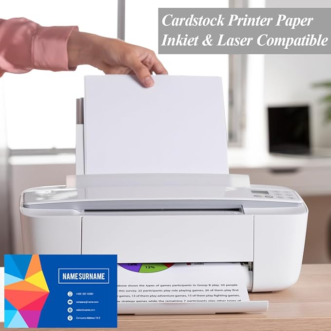 (4-Pack) 11" x 17" White Legal Size Card Stock Paper - 200 Sheets Premium Smooth 65lb Cover Cardstock, Perfect for Arts and Crafts, Documents, Programs, Menus Printing
