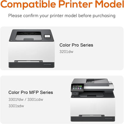 218X 218A Toner Cartridges 4 Pack Compatible for HP 218X Replacement for Color Laserjet Pro MFP 3301fdw Pro 3201dw MFP 3301cdw MFP 3301sdw Printer Ink W2180X