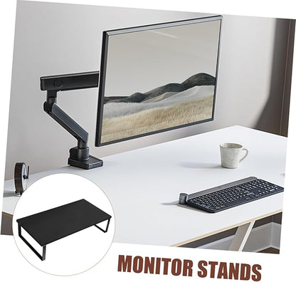 DECHOUS Ergonomic Computer Monitor Stand Riser Black Table Display Bracket for Desk Laptop Screen Elevation Eye-level Workstation