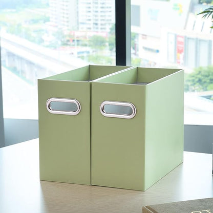 Oterri Cardboard File Organizer Box for Hanging File Folders Letter Size,File Box for Computer Desk,File Cabinet,Working Home,Office,Classroom (Green, Letter Size - 6 Packs)