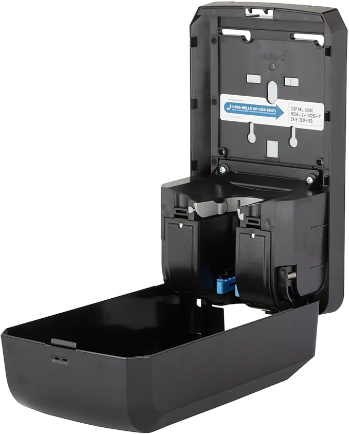 Georgia-Pacific (53590) Pacific Blue Ultra Automated Soap Dispenser, Black, Wall Mounted, Easy To Install & Maintain, Batteries Included