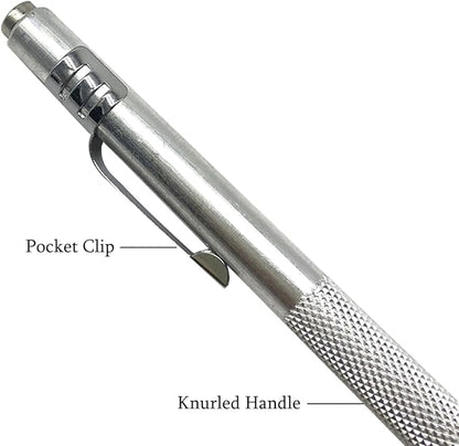 NEPAK 4 Pack Metal Scribe Tool,Tungsten Carbide Scriber Pen with Magnet, for Machinist,Engraving,Welding(with 24 Marking Tips)
